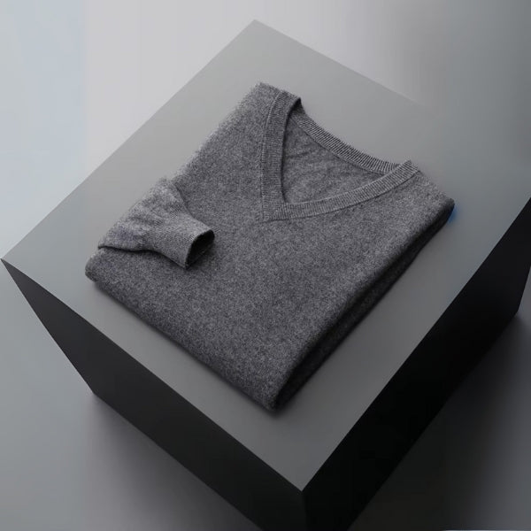 The Amalfi Merino Wool V-Neck Sweater