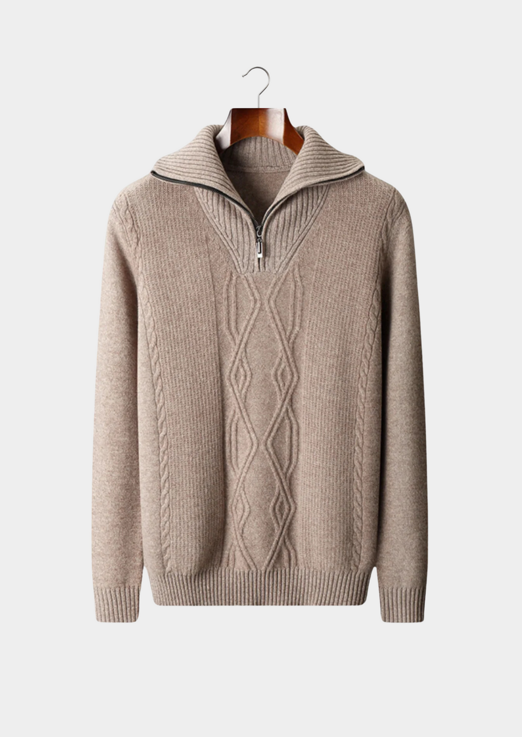 NOBA WOOL QUARTER ZIP SWEATER