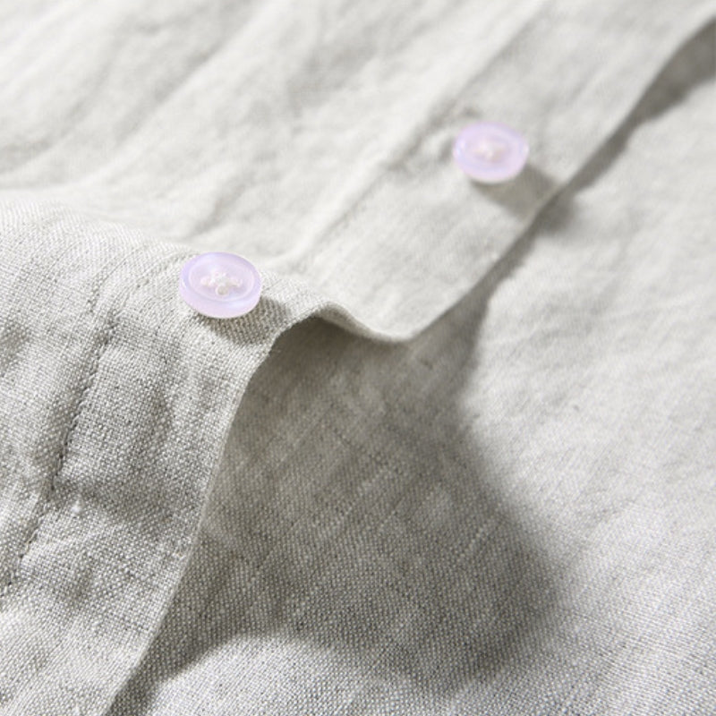 Heritage Linen Shirt – Santorini (Short-Sleeve)