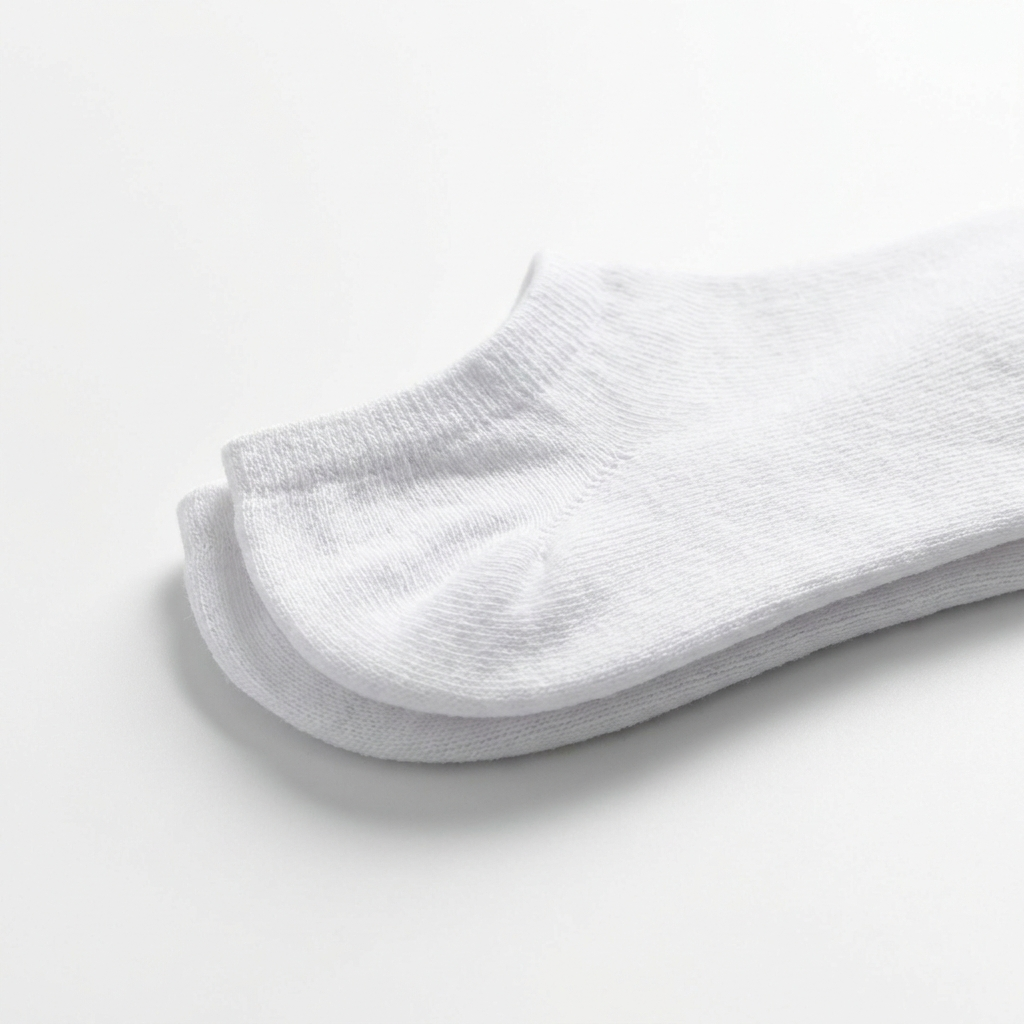 White no-show socks