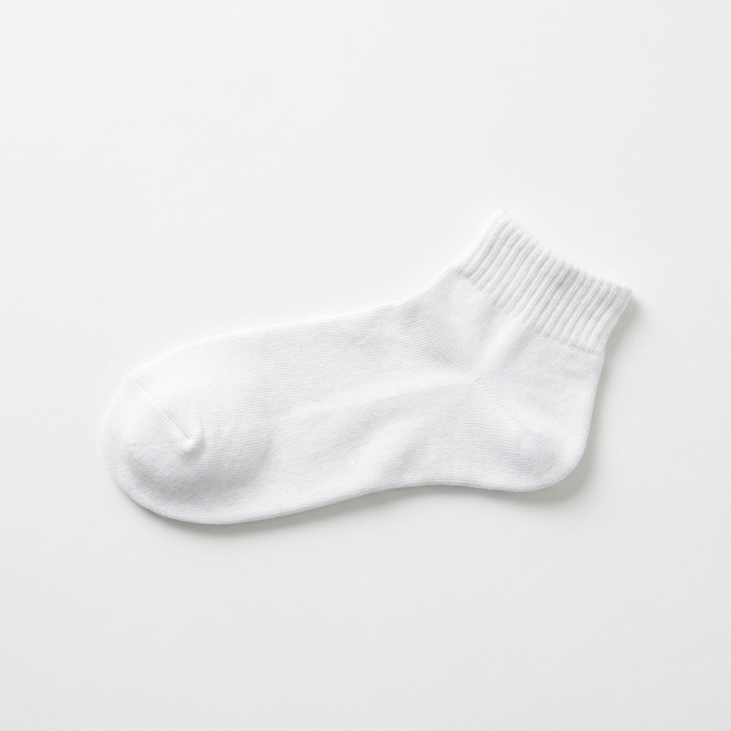 White mid-size socks